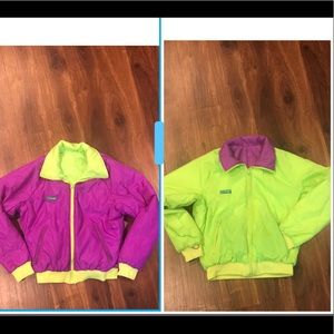 Vintage neon Reversible Columbia jacket